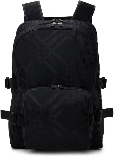 burberry 11587466|Check Jacquard Backpack in Black .